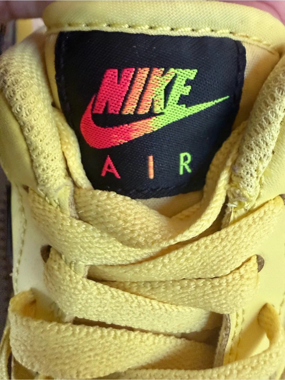 Nike Air Force 1 ‘07 LV8 Yellow Pulse Oil Slick Men’s  Size 8 EUC!